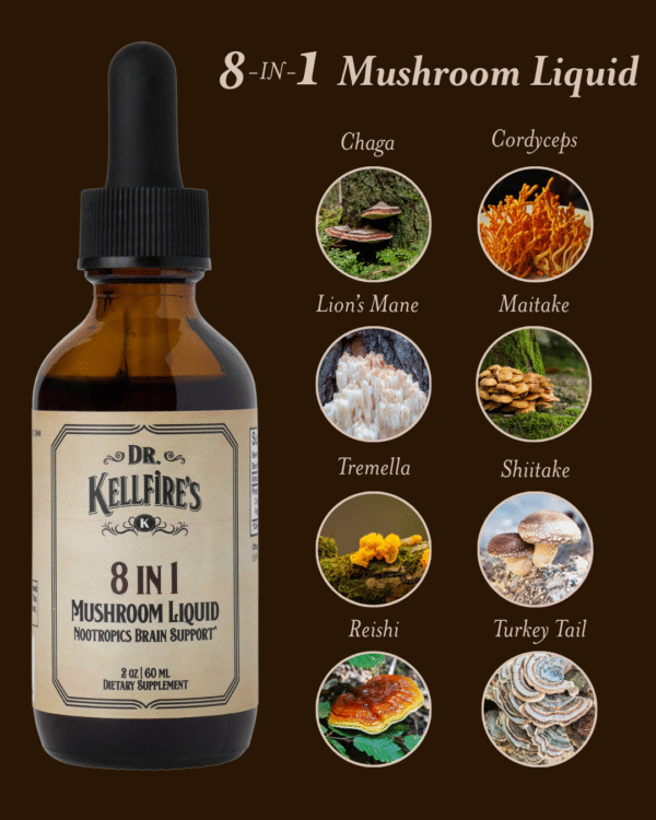 Mushroom Complex Herbal Liquid Drops - Lion's Mane- Cordyceps - 8 in 1 - Image 4